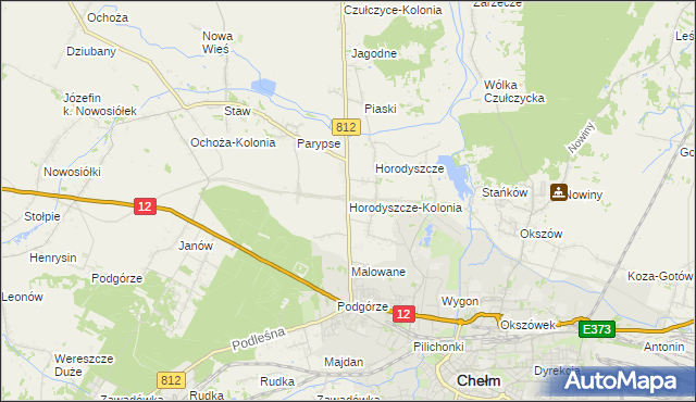 mapa Horodyszcze-Kolonia, Horodyszcze-Kolonia na mapie Targeo