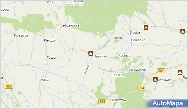 mapa Jaźwina, Jaźwina na mapie Targeo