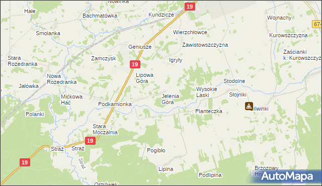 mapa Jelenia Góra gmina Sokółka, Jelenia Góra gmina Sokółka na mapie Targeo