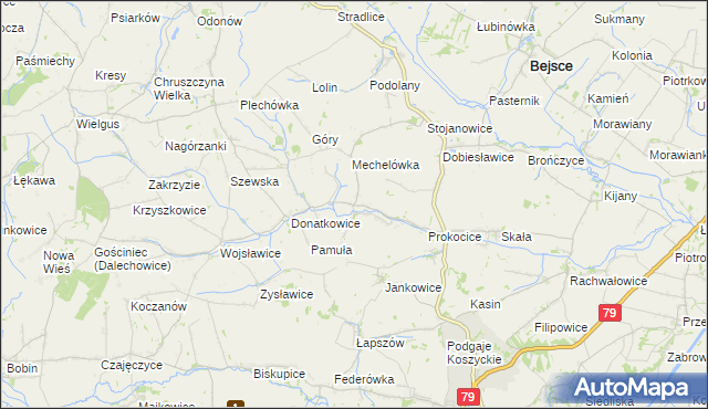 mapa Kaczkowice, Kaczkowice na mapie Targeo