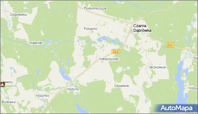 mapa Kleszczyniec, Kleszczyniec na mapie Targeo