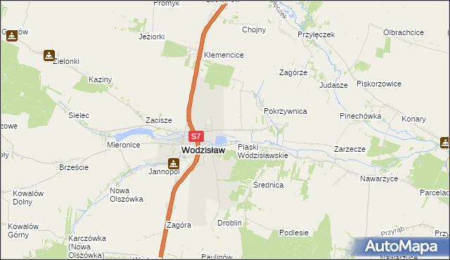 mapa Laskowa gmina Wodzisław, Laskowa gmina Wodzisław na mapie Targeo