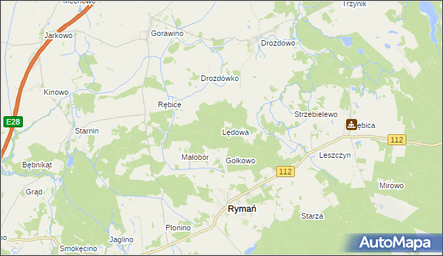 mapa Lędowa, Lędowa na mapie Targeo