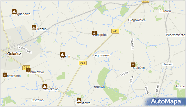 mapa Lęgniszewo, Lęgniszewo na mapie Targeo