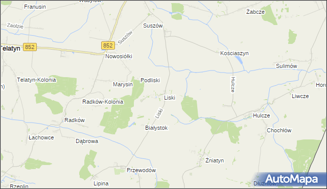 mapa Liski gmina Dołhobyczów, Liski gmina Dołhobyczów na mapie Targeo