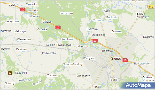 mapa Mieszczk, Mieszczk na mapie Targeo