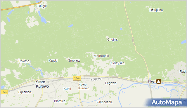 mapa Modropole, Modropole na mapie Targeo