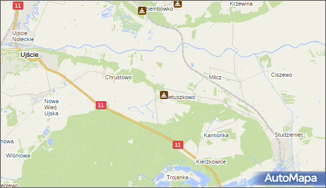 mapa Nietuszkowo, Nietuszkowo na mapie Targeo