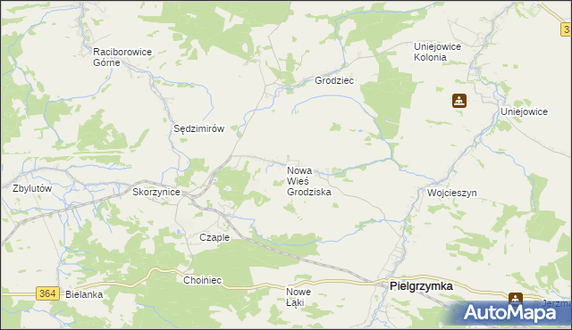 mapa Nowa Wieś Grodziska, Nowa Wieś Grodziska na mapie Targeo