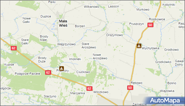 mapa Nowe Arciszewo, Nowe Arciszewo na mapie Targeo