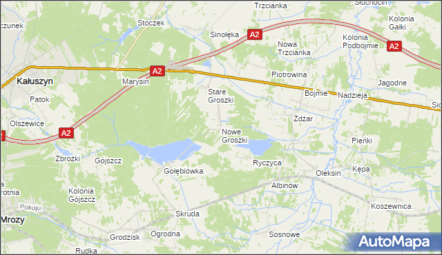 mapa Nowe Groszki, Nowe Groszki na mapie Targeo