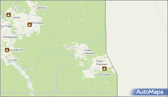 mapa Nowe Masiewo, Nowe Masiewo na mapie Targeo