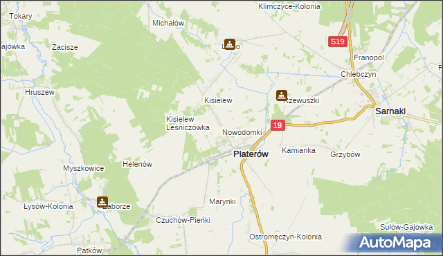 mapa Nowodomki, Nowodomki na mapie Targeo