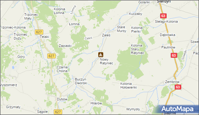 mapa Nowy Ratyniec, Nowy Ratyniec na mapie Targeo