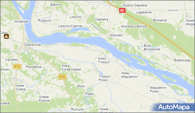 mapa Nowy Troszyn, Nowy Troszyn na mapie Targeo