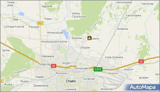 mapa Okszów, Okszów na mapie Targeo