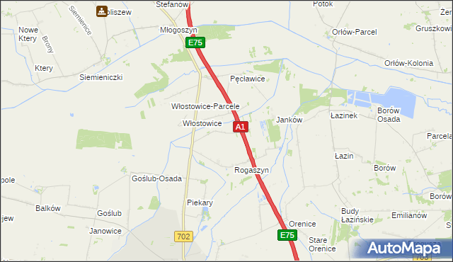 mapa Orądki, Orądki na mapie Targeo