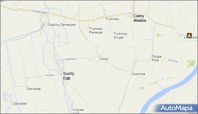 mapa Osice, Osice na mapie Targeo