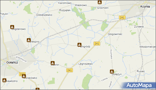 mapa Panigródz, Panigródz na mapie Targeo