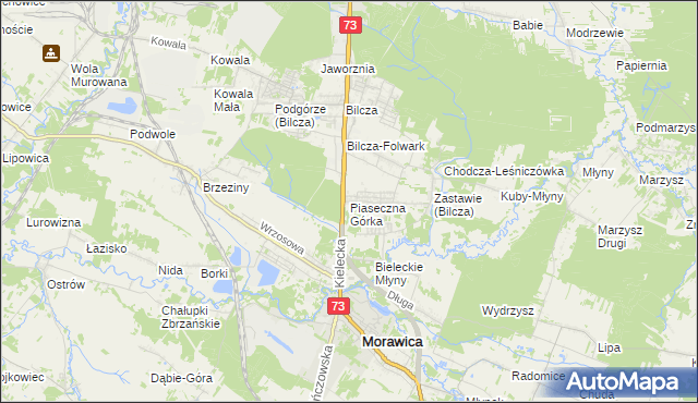 mapa Piaseczna Górka, Piaseczna Górka na mapie Targeo