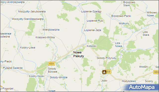 mapa Piekuty-Urbany, Piekuty-Urbany na mapie Targeo