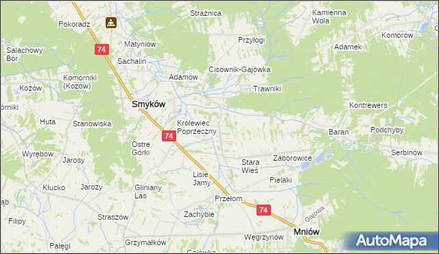 mapa Pieradła, Pieradła na mapie Targeo