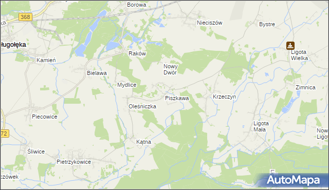 mapa Piszkawa, Piszkawa na mapie Targeo