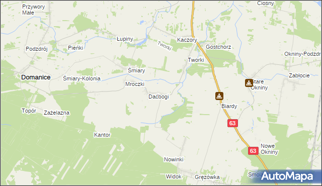 mapa Pluty gmina Wiśniew, Pluty gmina Wiśniew na mapie Targeo