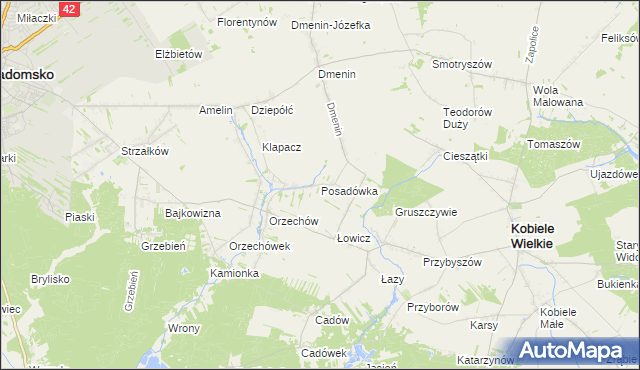 mapa Posadówka, Posadówka na mapie Targeo