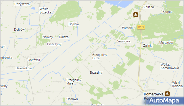 mapa Przegaliny Duże, Przegaliny Duże na mapie Targeo