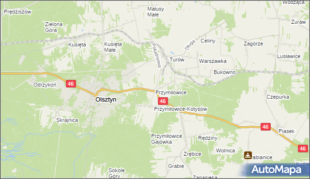 mapa Przymiłowice, Przymiłowice na mapie Targeo