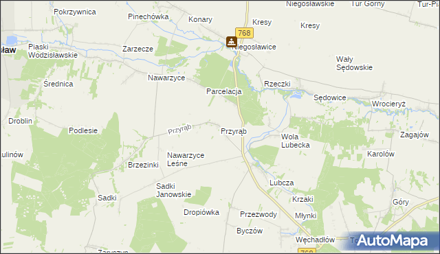 mapa Przyrąb, Przyrąb na mapie Targeo