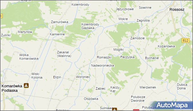 mapa Romaszki, Romaszki na mapie Targeo