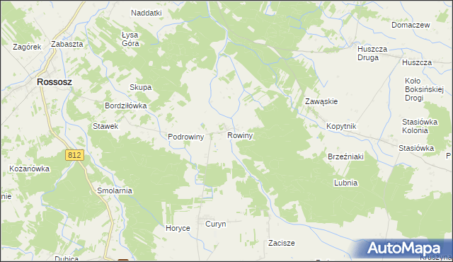 mapa Rowiny, Rowiny na mapie Targeo