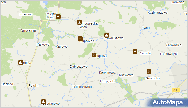 mapa Słupowa, Słupowa na mapie Targeo