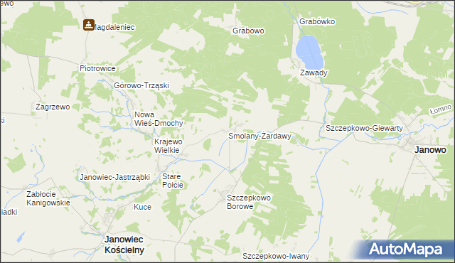 mapa Smolany-Żardawy, Smolany-Żardawy na mapie Targeo