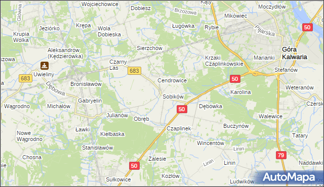 mapa Sobików, Sobików na mapie Targeo