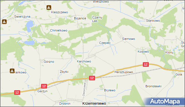 mapa Stary Belęcin, Stary Belęcin na mapie Targeo