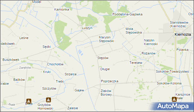 mapa Stępów, Stępów na mapie Targeo