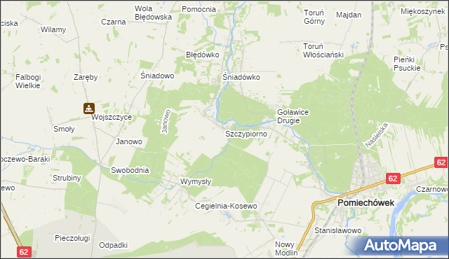 mapa Szczypiorno, Szczypiorno na mapie Targeo