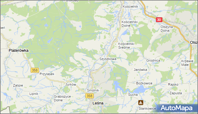 mapa Szyszkowa, Szyszkowa na mapie Targeo