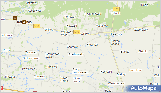 mapa Towarzystwo Czarnów, Towarzystwo Czarnów na mapie Targeo
