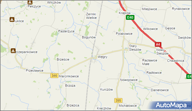 mapa Węgry gmina Żórawina, Węgry gmina Żórawina na mapie Targeo