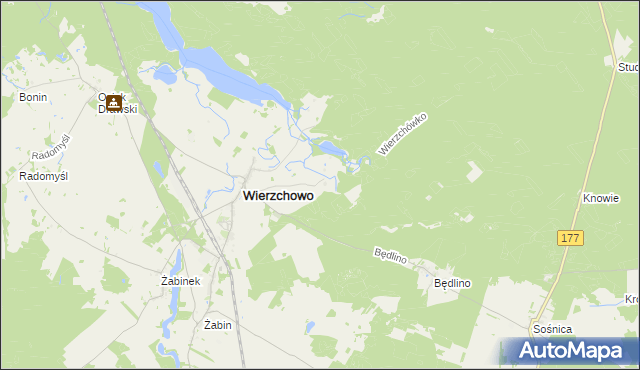 mapa Wierzchówko, Wierzchówko na mapie Targeo