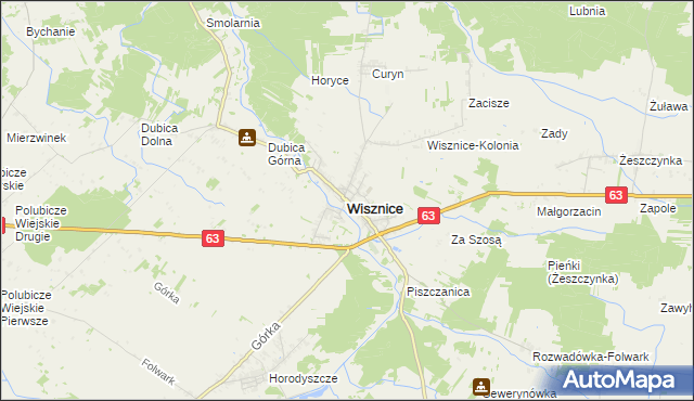 mapa Wisznice, Wisznice na mapie Targeo