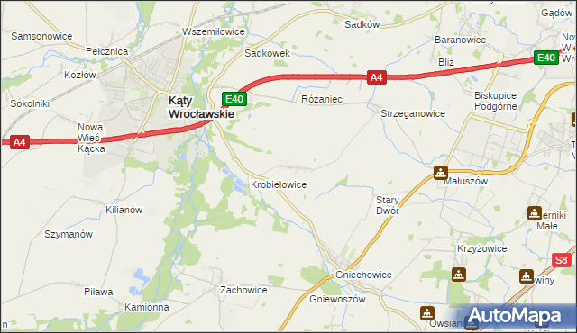 mapa Wojtkowice, Wojtkowice na mapie Targeo