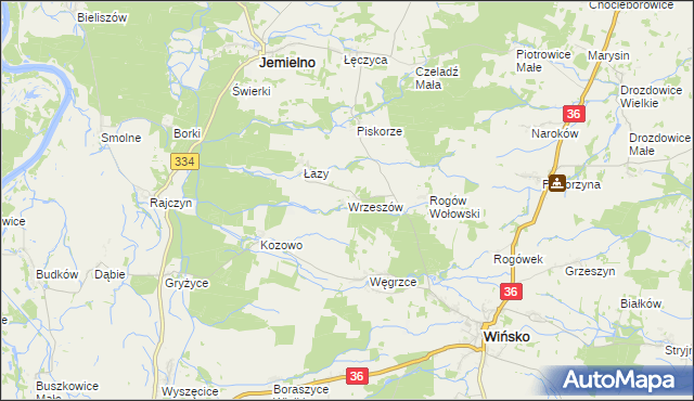 mapa Wrzeszów, Wrzeszów na mapie Targeo