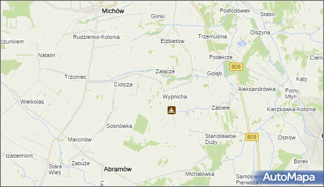mapa Wypnicha, Wypnicha na mapie Targeo