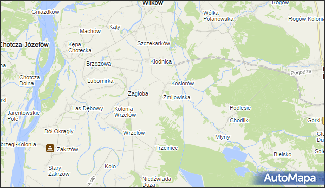 mapa Żmijowiska gmina Wilków, Żmijowiska gmina Wilków na mapie Targeo