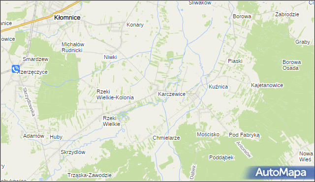 mapa Karczewice, Karczewice na mapie Targeo